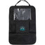 Car Back Seat Organizer in Recycled Polyester with Tablet Pocket Full Color - Black - Front