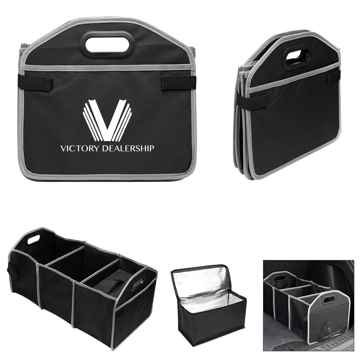 Car Trunk Organizer with Cooler Bag - Silk Screen