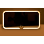 Car Visor Vanity Mirror with LED Lights - White - Detail