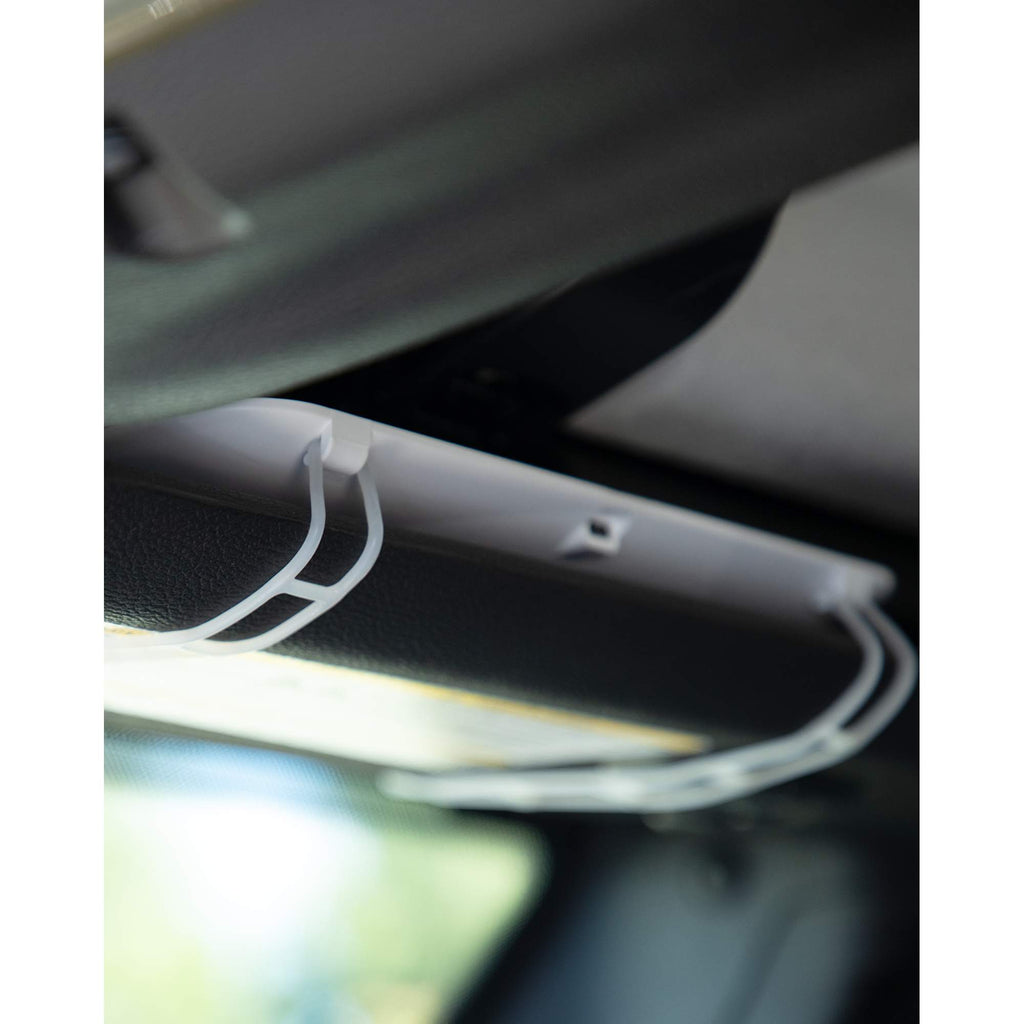 Car Visor Vanity Mirror with LED Lights - White - Propped