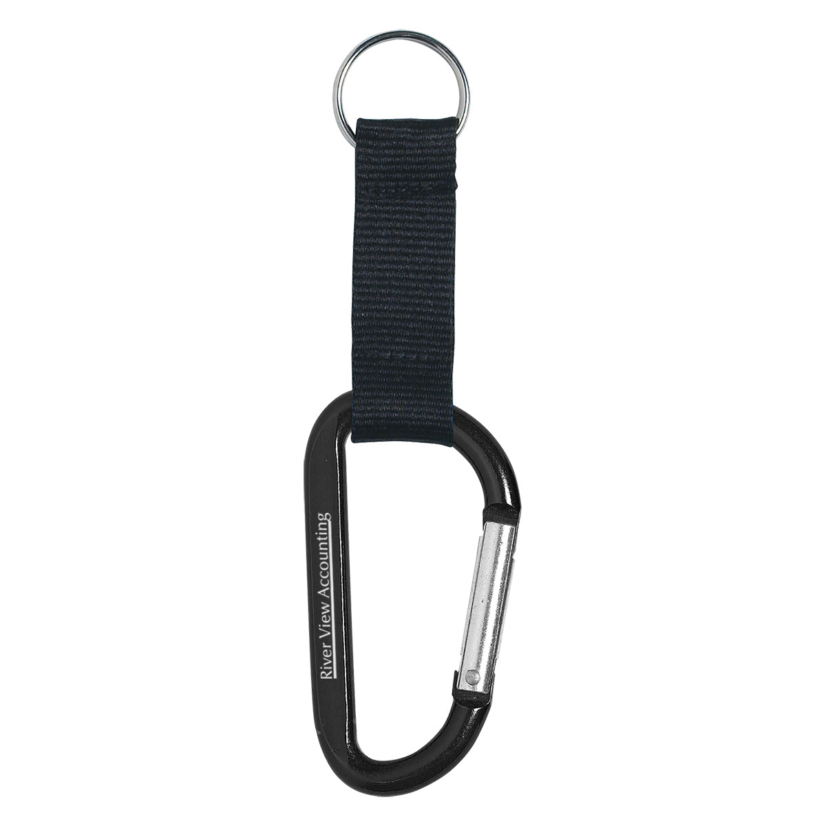 Carabiner, 8mm - Black - Laser