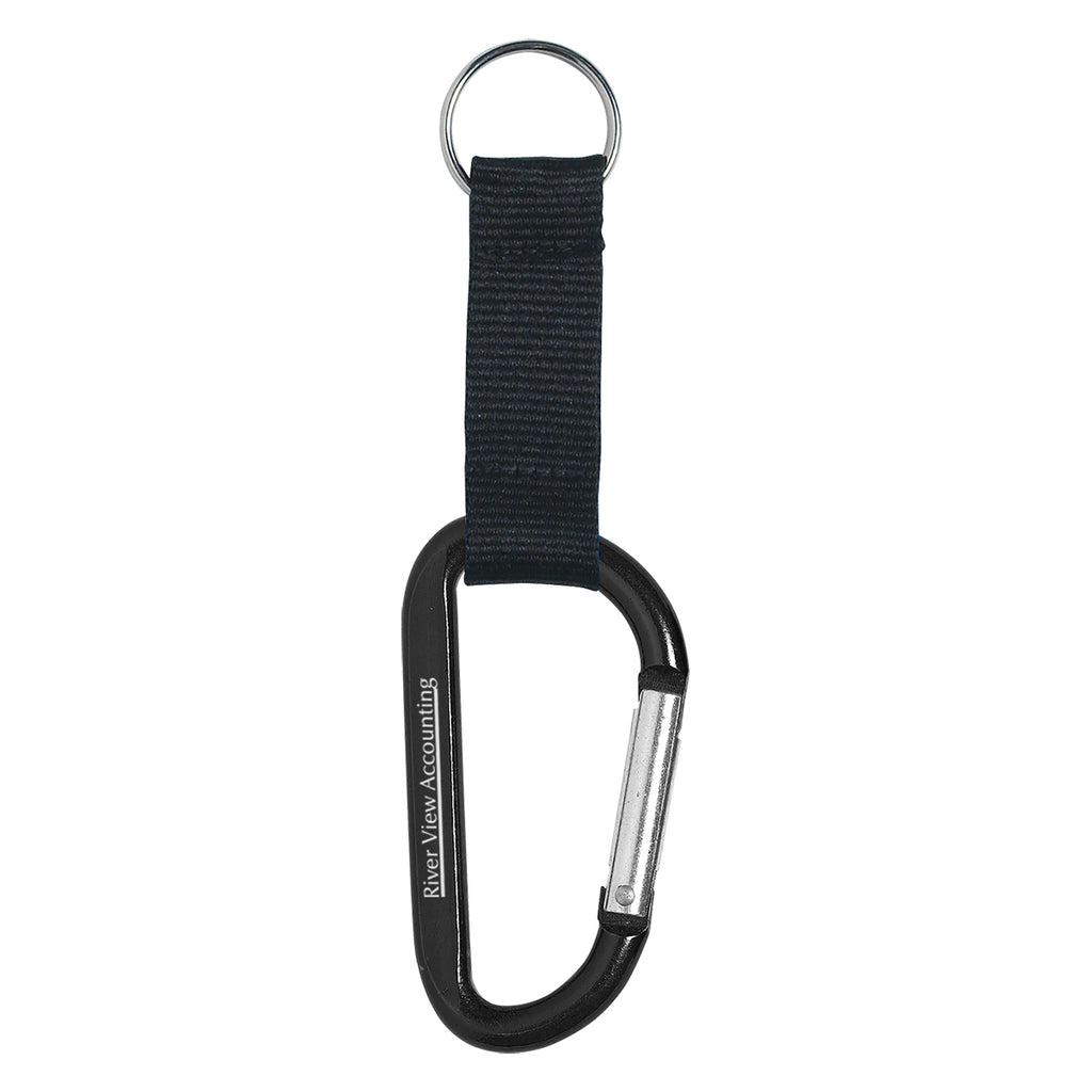 Carabiner, 8mm - Black - Laser
