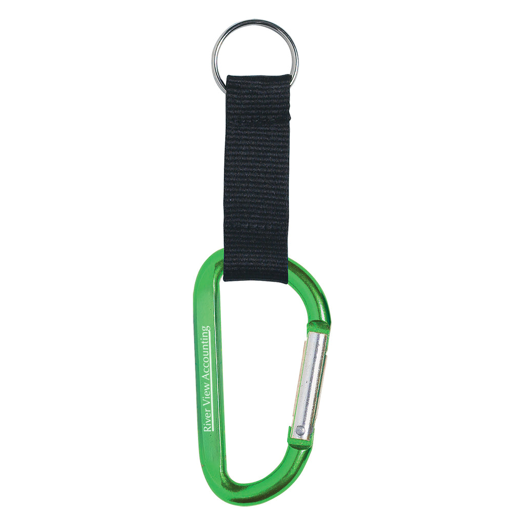 Carabiner, 8mm - Green - Laser