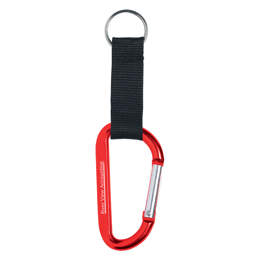 Carabiner, 8mm - Red - Laser
