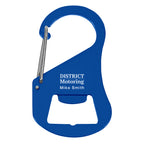 Carabiner with Bottle Opener - Blue - Laser Engraving