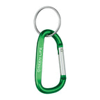 Carabiner with Split Ring, 8mm - Green - Laser