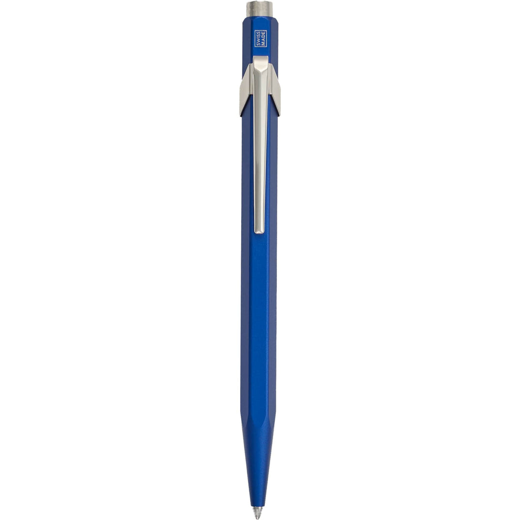 Caran d'Ache 849 Ballpoint Pen, Colormat-X Laser Engraving - Dark Blue - Clip