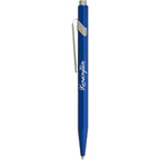 Caran d'Ache 849 Ballpoint Pen, Colormat-X Laser Engraving - Dark Blue - Front