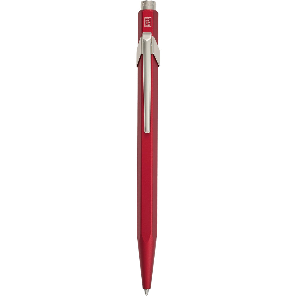 Caran d'Ache 849 Ballpoint Pen, Colormat-X Laser Engraving - Red - Clip
