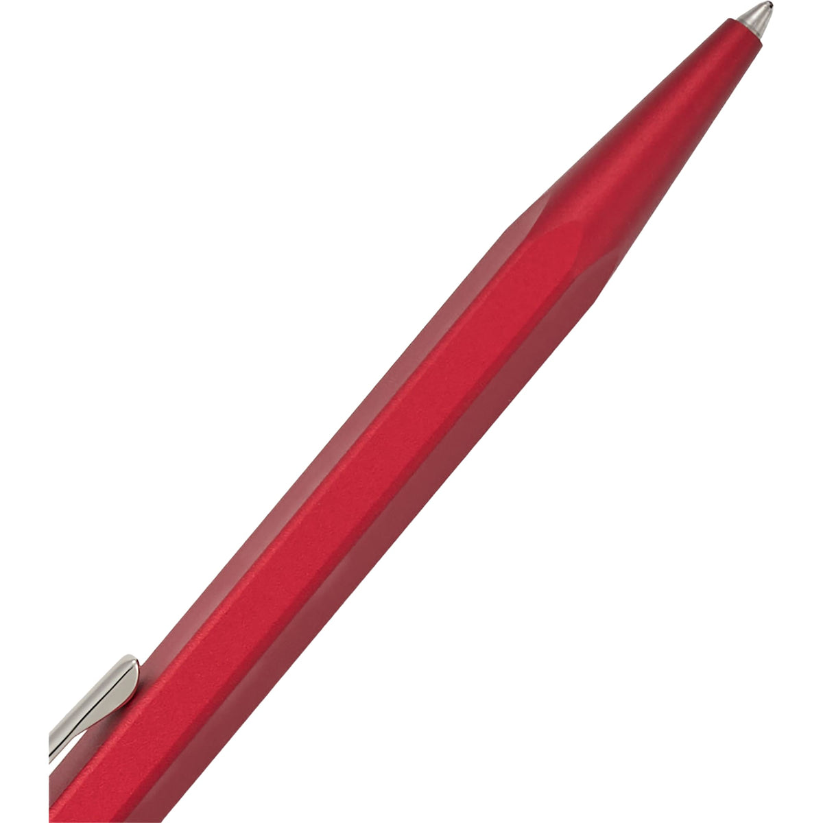 Caran d'Ache 849 Ballpoint Pen, Colormat-X Laser Engraving - Red - Detail