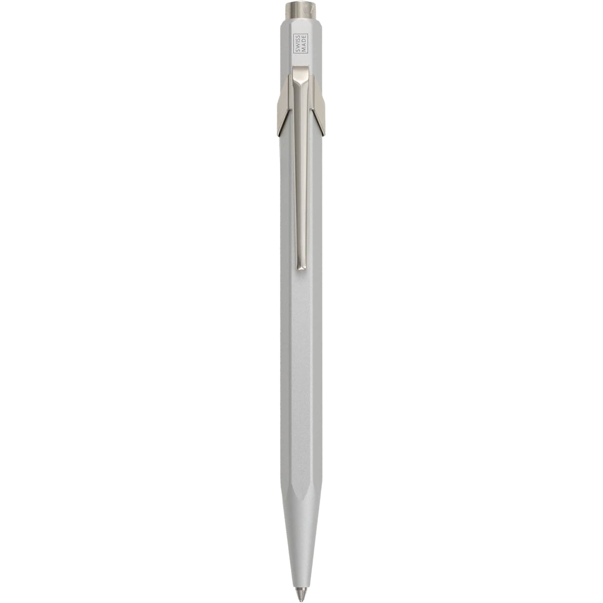 Caran d'Ache 849 Ballpoint Pen, Colormat-X Laser Engraving - Silver - Clip