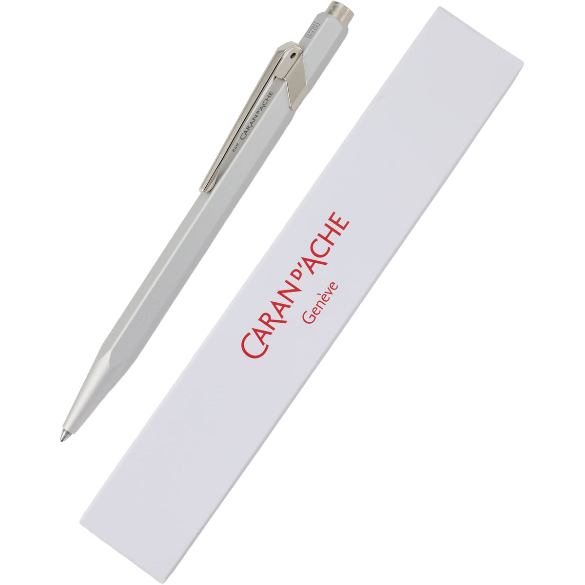 Caran d'Ache 849 Ballpoint Pen, Colormat-X - Silver - Detail 3
