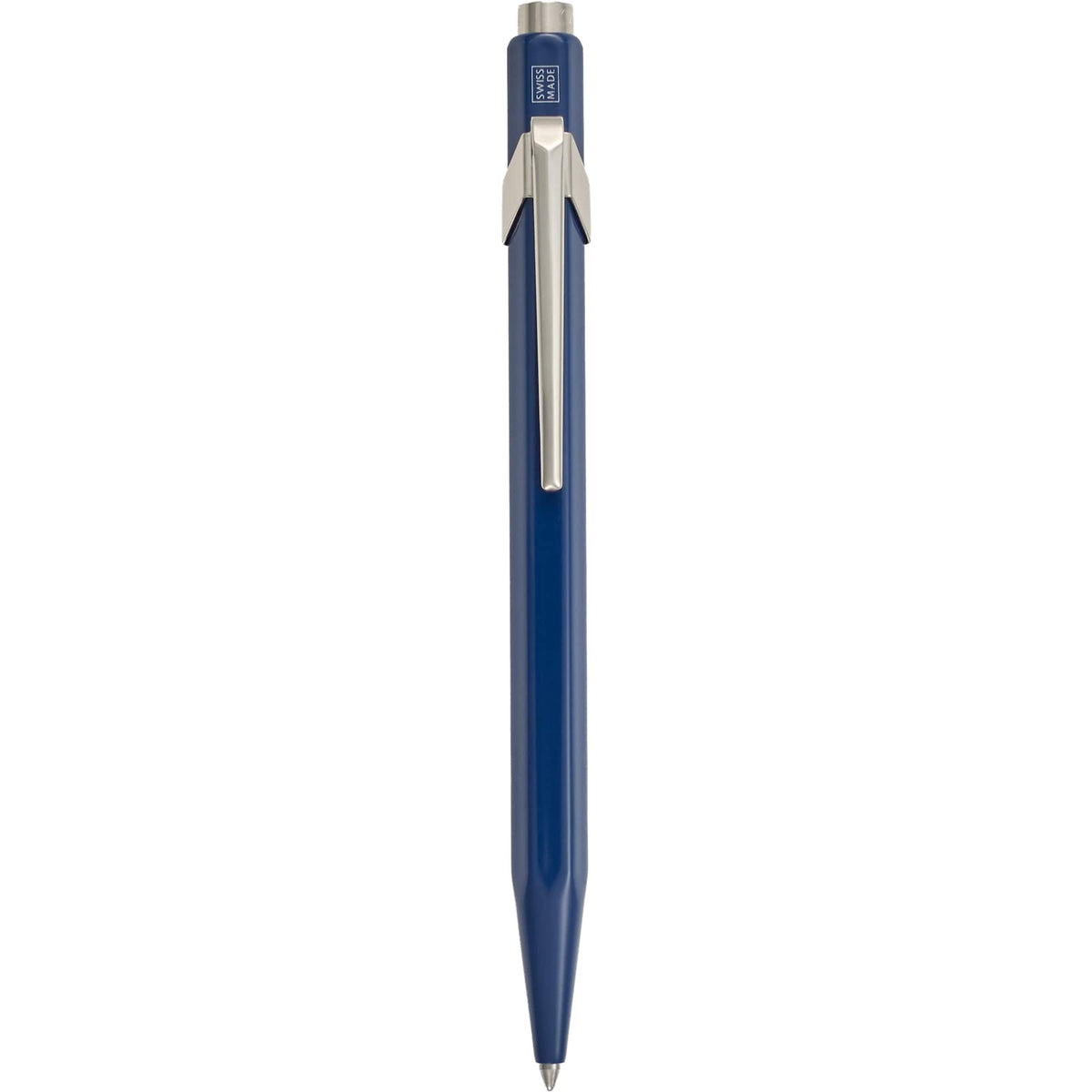 Caran d'Ache 849 Ballpoint Pen in Lacquered Colors - Dark Blue - Clip