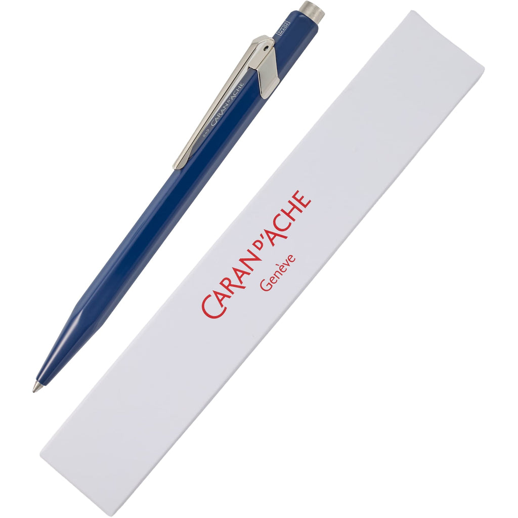 Caran d'Ache 849 Ballpoint Pen in Lacquered Colors - Dark Blue - Detail 3