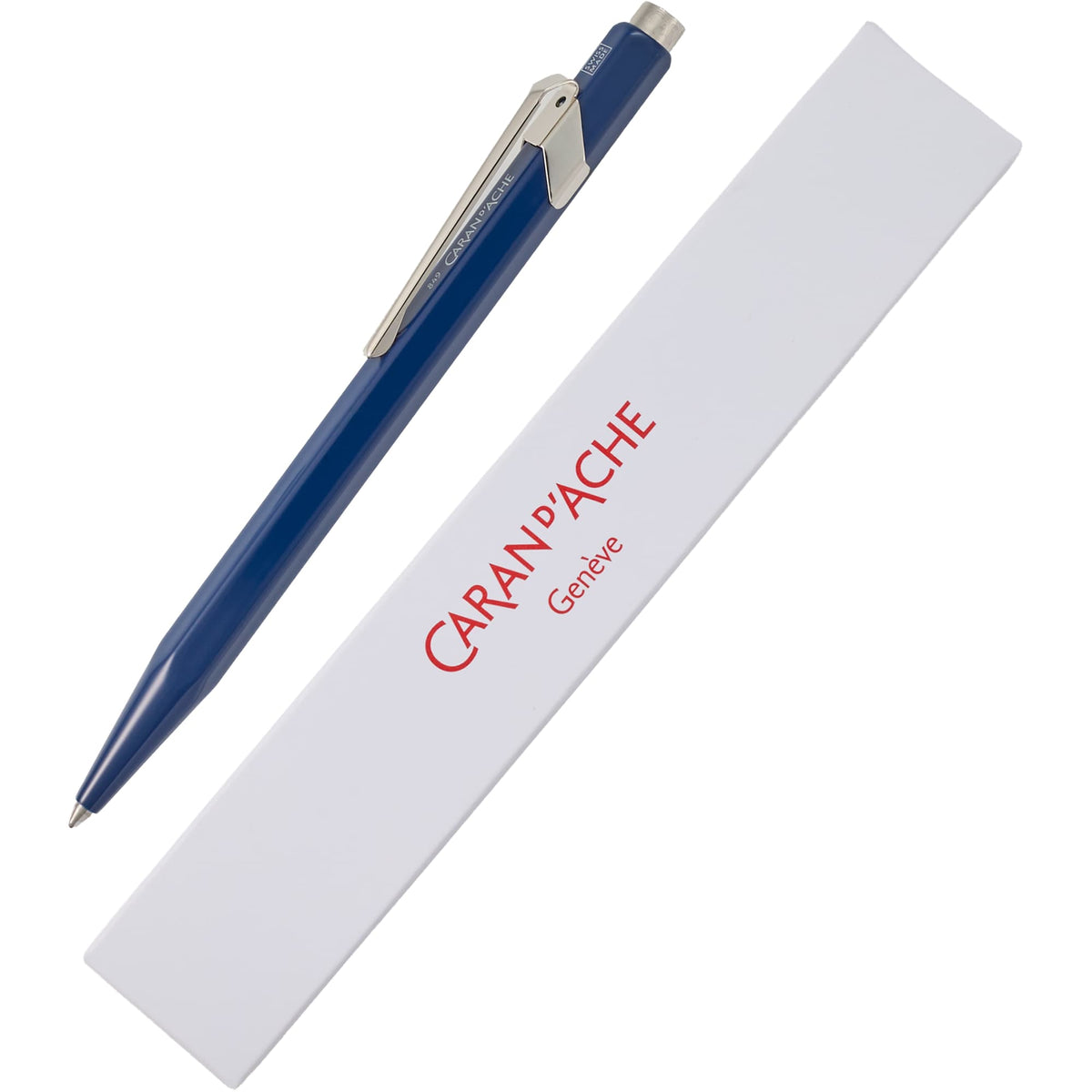 Caran d'Ache 849 Ballpoint Pen in Lacquered Colors - Dark Blue - Detail 3