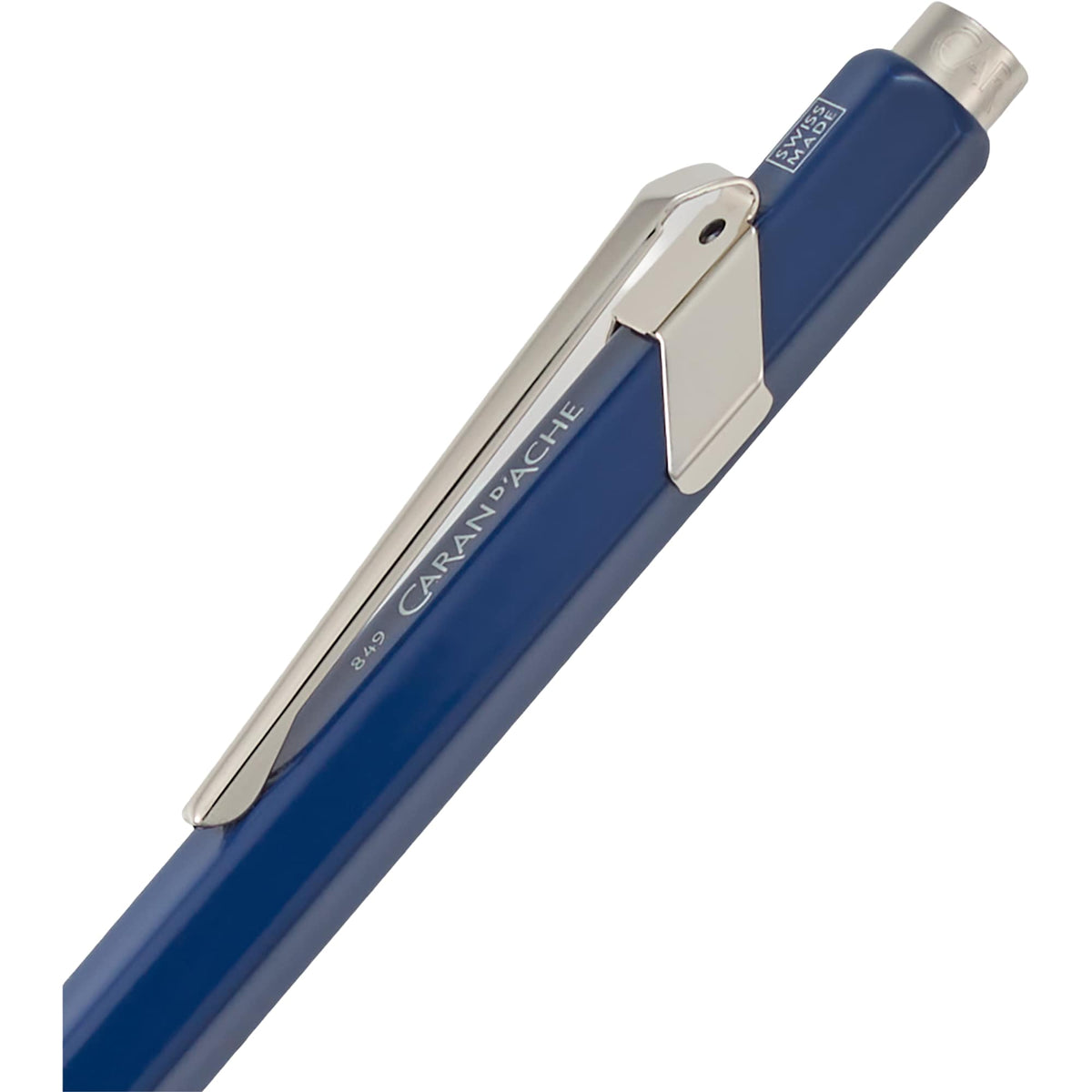 Caran d'Ache 849 Ballpoint Pen in Lacquered Colors - Dark Blue - Detail