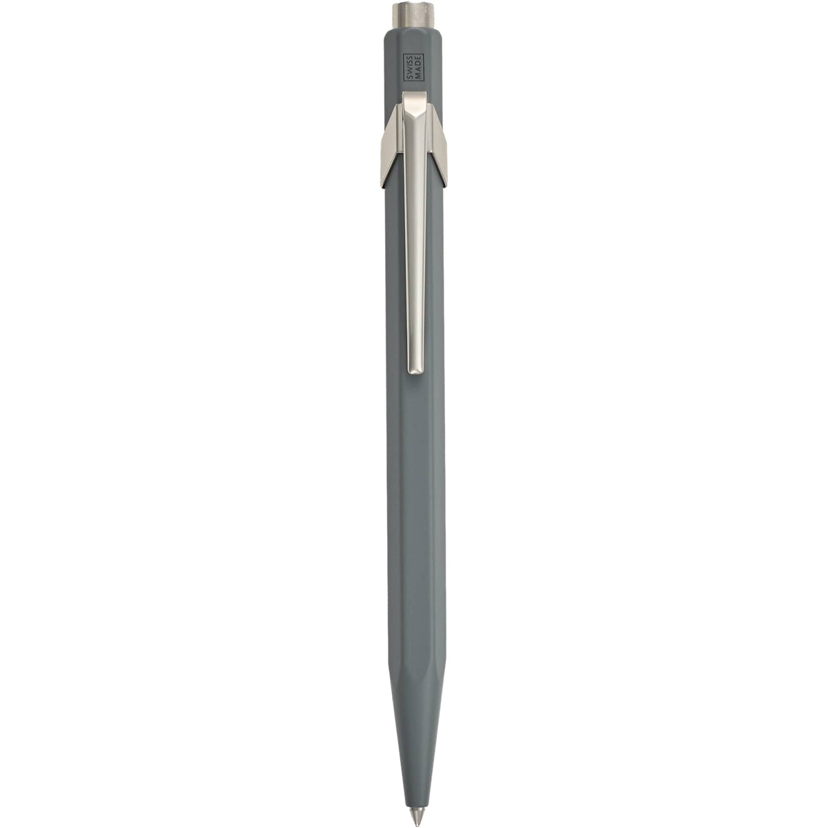 Caran d'Ache 849 Ballpoint Pen in Lacquered Colors - Gray - Clip