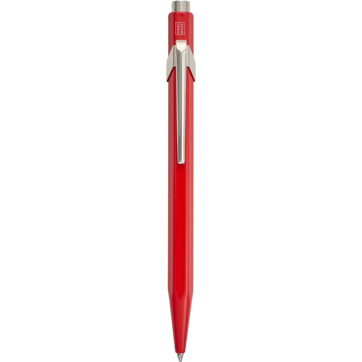 Caran d'Ache 849 Ballpoint Pen in Lacquered Colors - Red - Clip