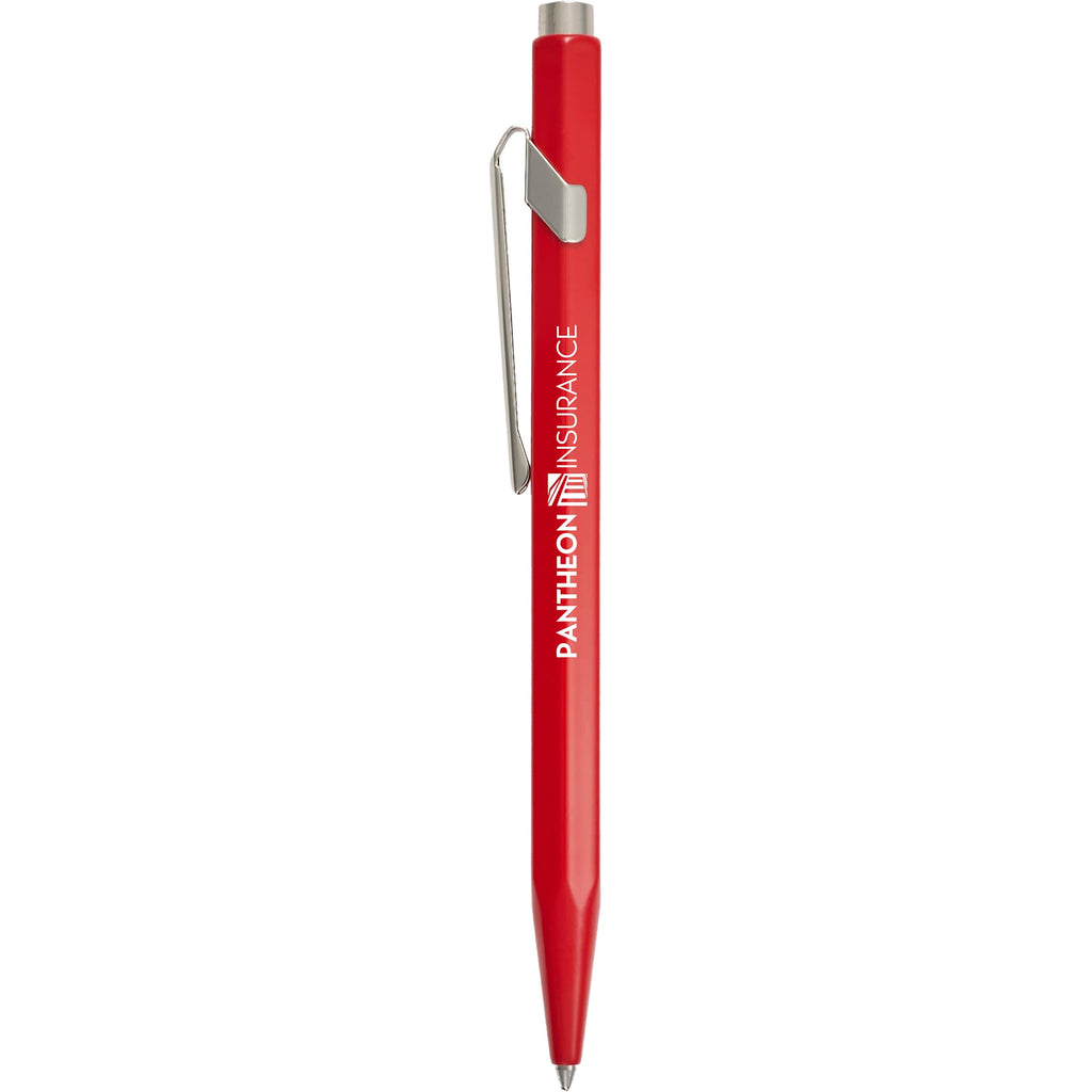 Caran d'Ache 849 Ballpoint Pen in Lacquered Colors - Red - Front