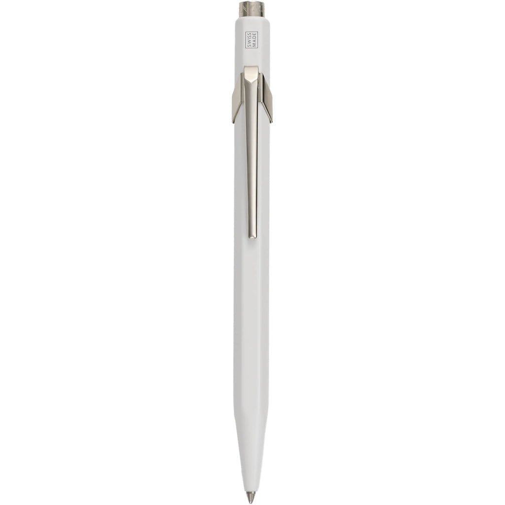 Caran d'Ache 849 Ballpoint Pen in Lacquered Colors - White - Clip