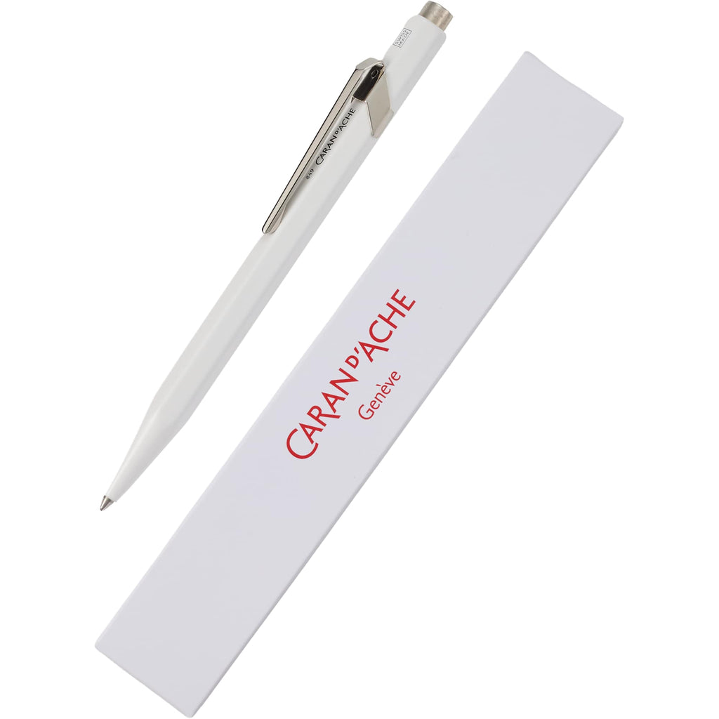 Caran d'Ache 849 Ballpoint Pen in Lacquered Colors - White - Detail