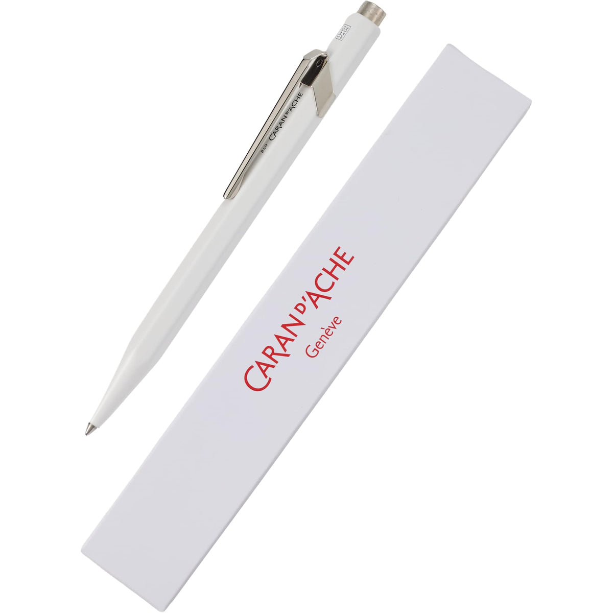 Caran d'Ache 849 Ballpoint Pen in Lacquered Colors - White - Detail