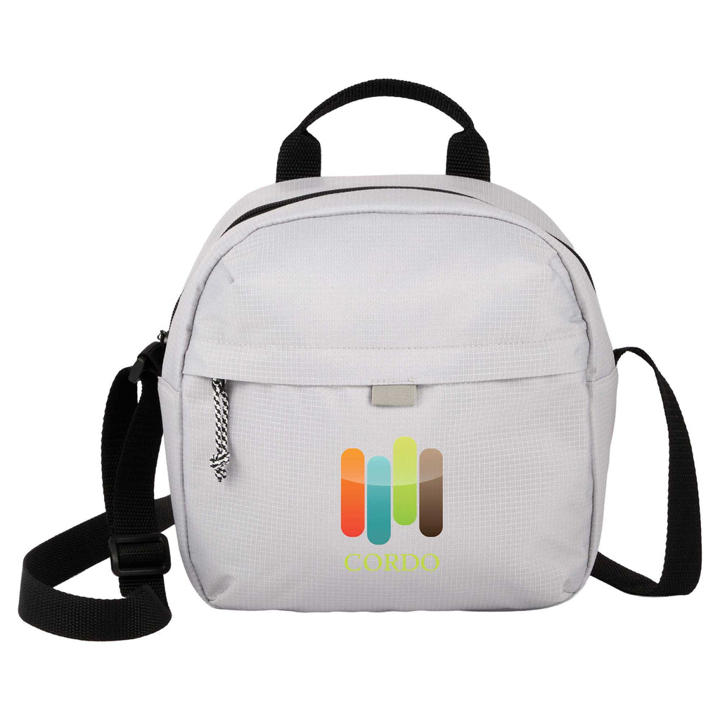 Caribou Recycled Lunch Cooler for 6 Cans Embroidery - Beige - Front