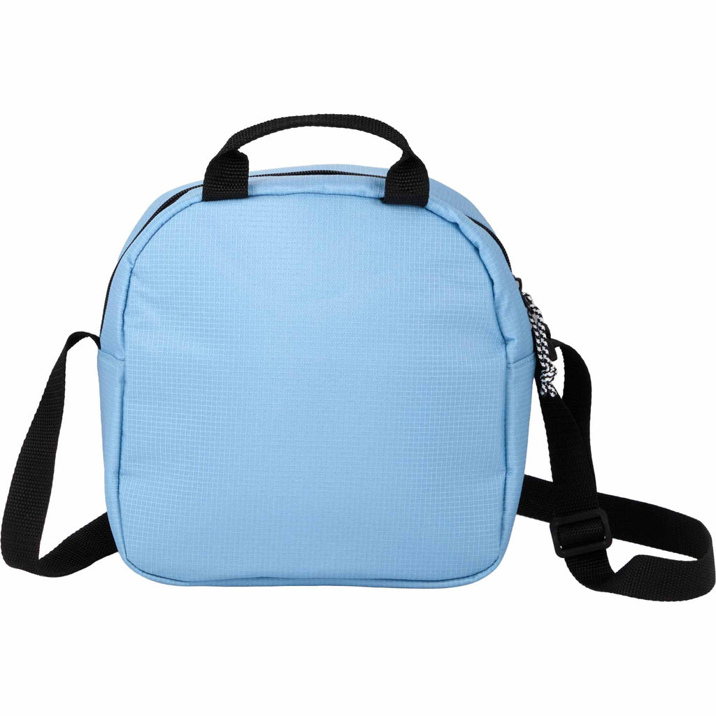 Caribou Recycled Lunch Cooler for 6 Cans Embroidery - Light Blue - Back