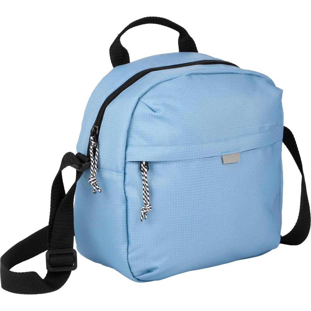 Caribou Recycled Lunch Cooler for 6 Cans Transfer - Light Blue - Right Angle