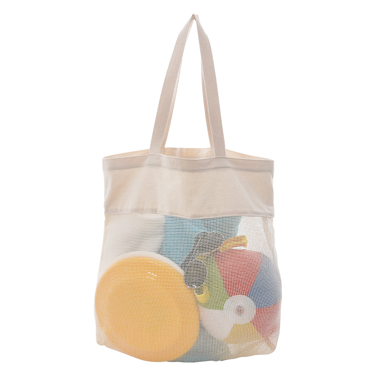 Carlisle Cotton Market Tote Bag, 8 oz - Natural - Inset