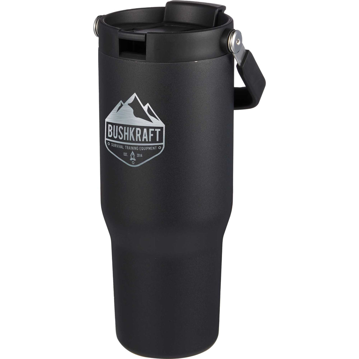 Carnival Sip or Swig Recycled Tumbler, 30 oz Laser Engraving - Black - Front