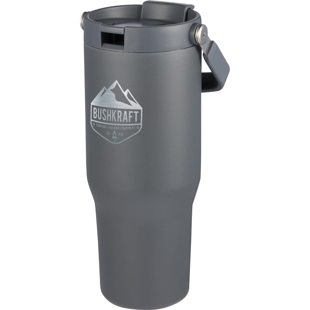 Carnival Sip or Swig Recycled Tumbler, 30 oz Laser Engraving - Gray - Front