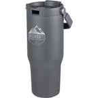 Carnival Sip or Swig Recycled Tumbler, 30 oz Laser Engraving - Gray - Front