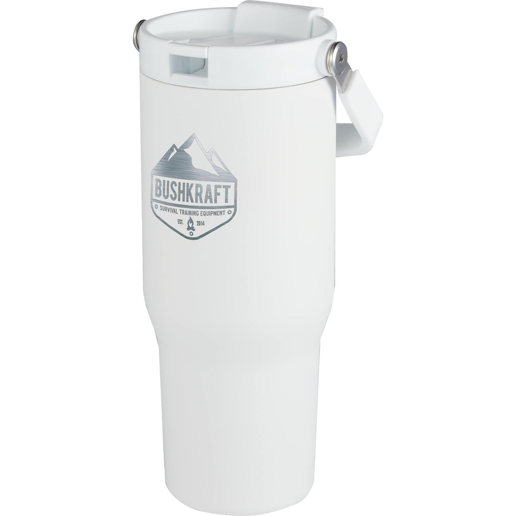 Carnival Sip or Swig Recycled Tumbler, 30 oz Laser Engraving - White - Front