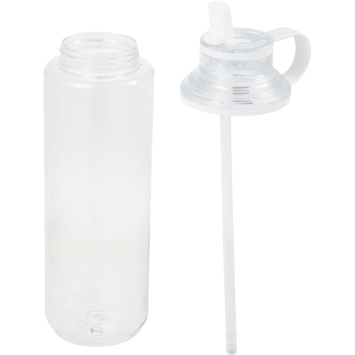 Carol Straw Sports Bottle in Recycled PET, 30 oz - Clear - Detail