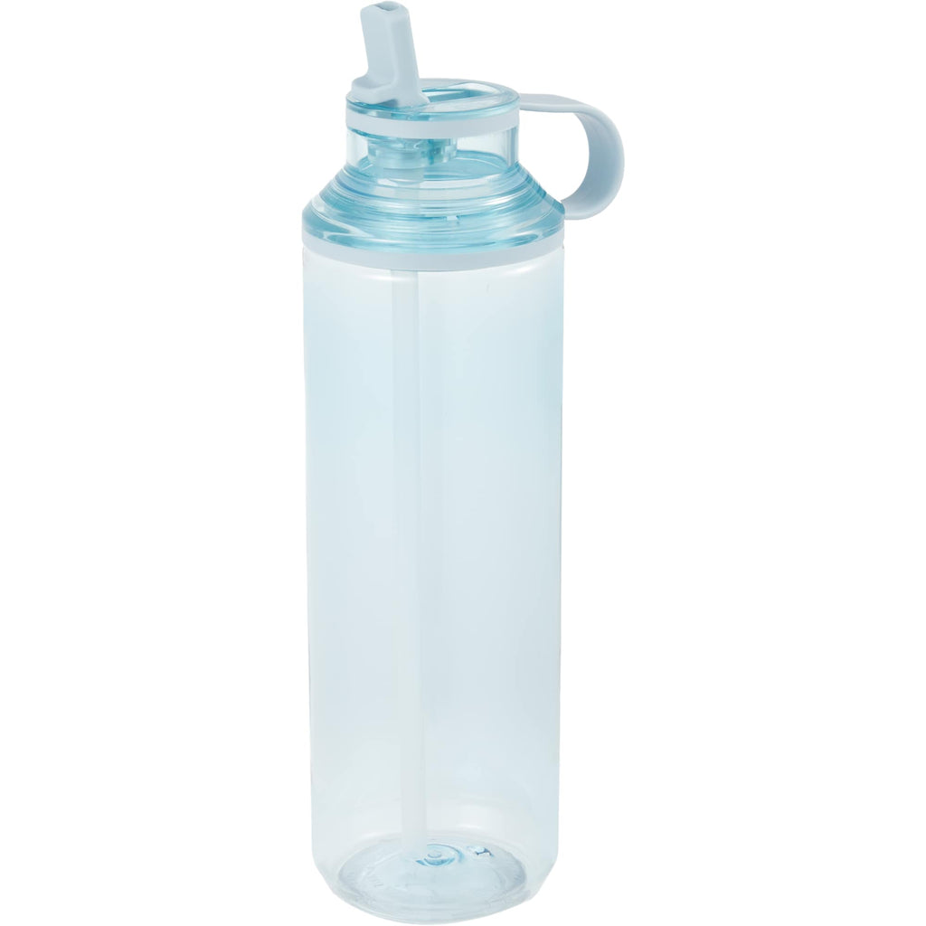 Carol Straw Sports Bottle in Recycled PET, 30 oz - Light Blue - Left Angle