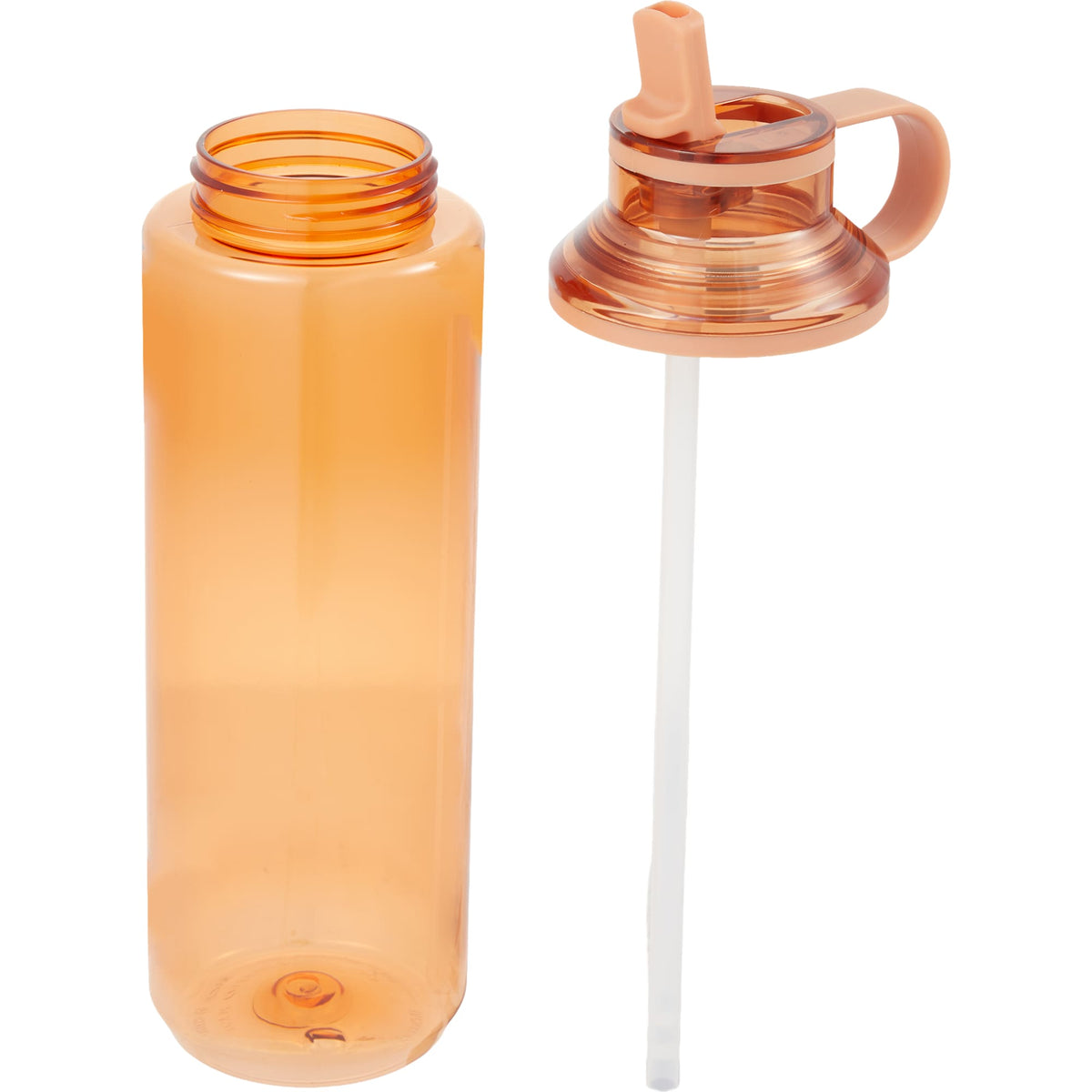 Carol Straw Sports Bottle in Recycled PET, 30 oz - Orange - Detail