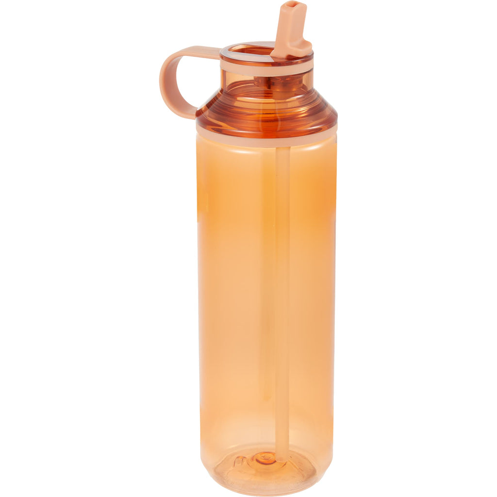 Carol Straw Sports Bottle in Recycled PET, 30 oz - Orange - Right Angle