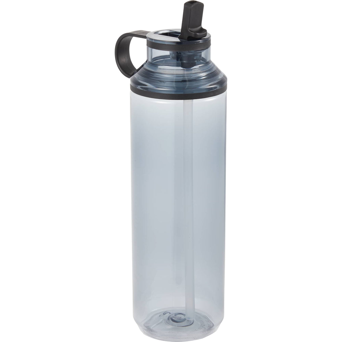 Carol Straw Sports Bottle in Recycled PET, 30 oz - Smoke - Right Angle