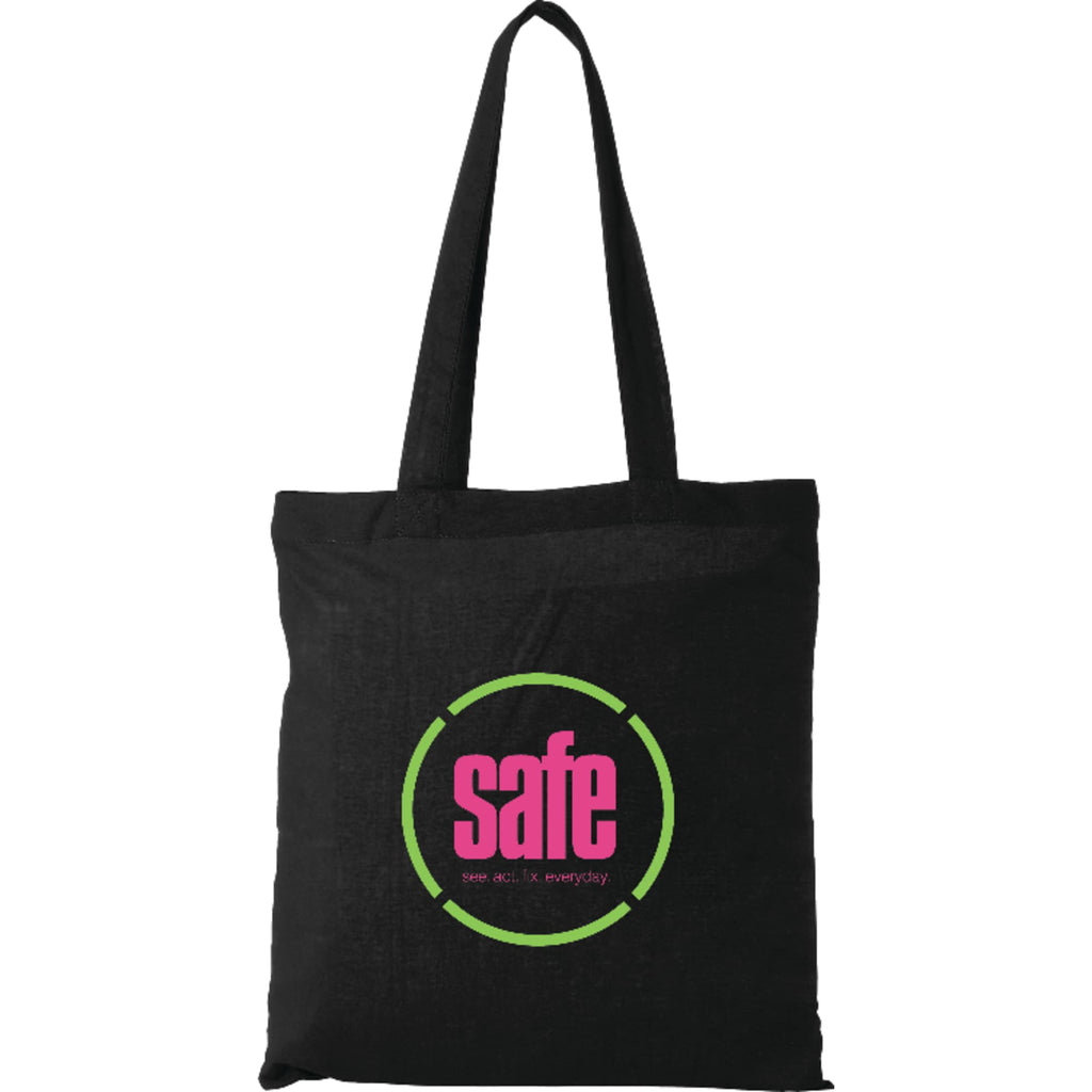 Carolina Slim Cotton Canvas Tote, 4 oz - Black - Front