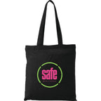 Carolina Slim Cotton Canvas Tote, 4 oz - Black - Front