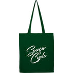 Carolina Slim Organic Cotton Tote, 4 oz Embroidery - Green - Front