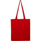 Carolina Slim Organic Cotton Tote, 4 oz Embroidery - Red - Back