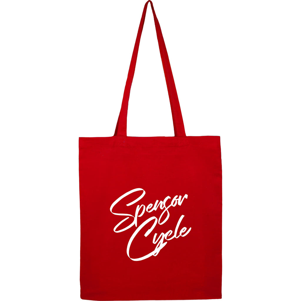 Carolina Slim Organic Cotton Tote, 4 oz Embroidery - Red - Front