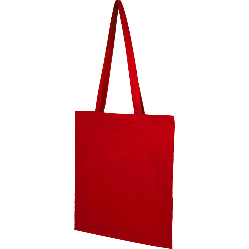 Carolina Slim Organic Cotton Tote, 4 oz Embroidery - Red - Left Angle