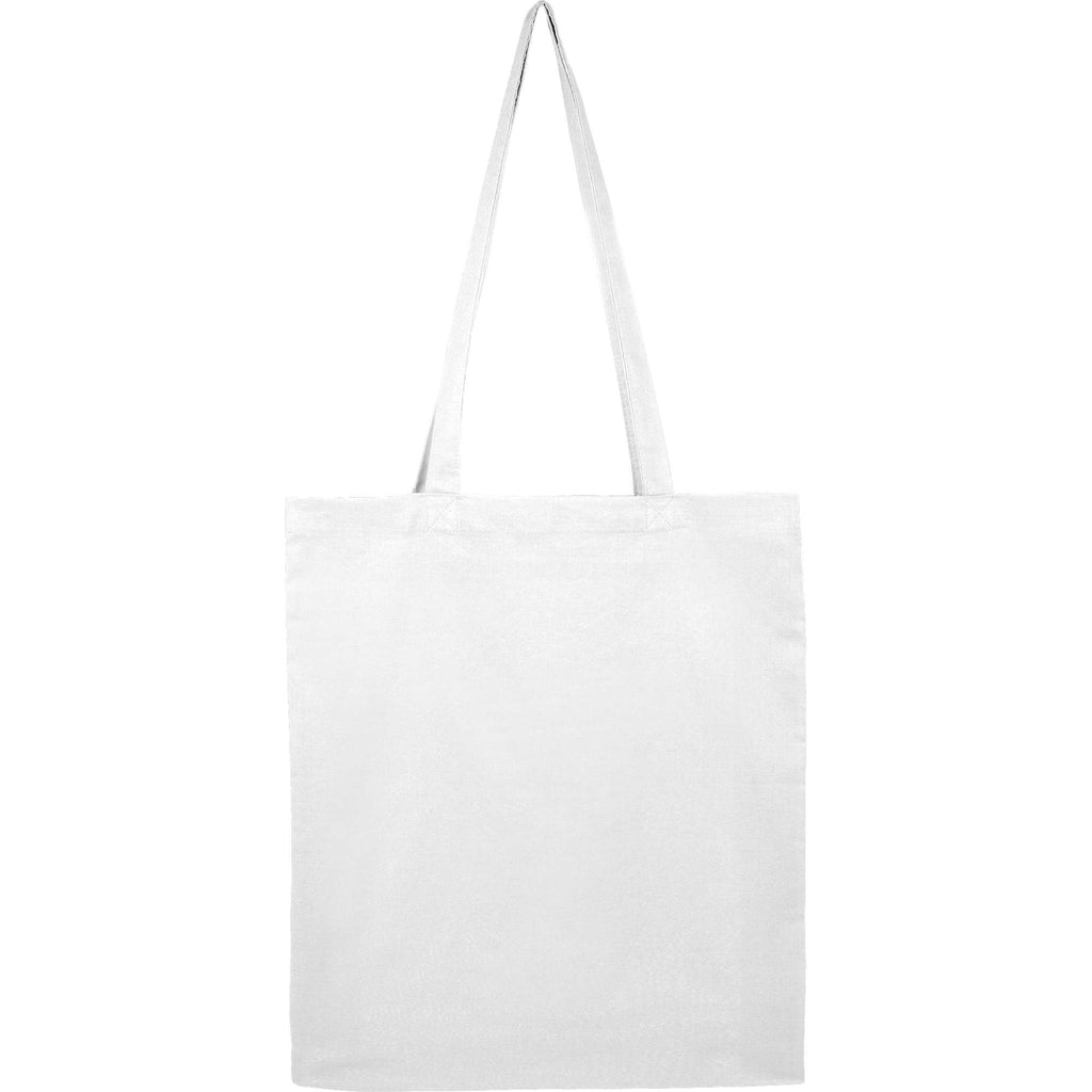 Carolina Slim Organic Cotton Tote, 4 oz Embroidery - White - Back