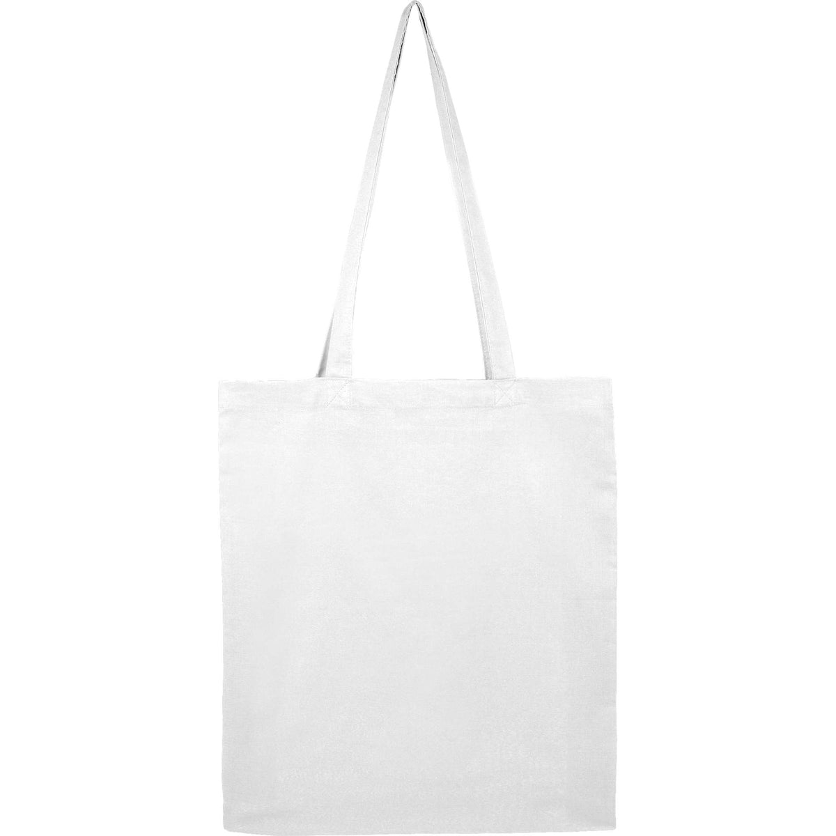 Carolina Slim Organic Cotton Tote, 4 oz Embroidery - White - Back