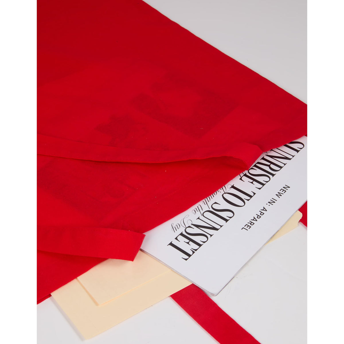 Carolina Slim Organic Cotton Tote, 4 oz - Red - Propped