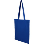 Carolina Slim Organic Cotton Tote, 4 oz - Royal - Left Angle