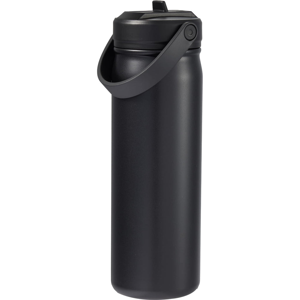 Carpo Insulated Straw Bottle, 20 oz - Black - Back 3
